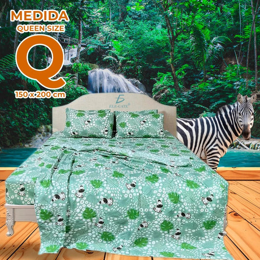 Mandotos International ELEGATE Safari 4-piece cotton sheet set with vibrant animal print for cozy bedroom decor.