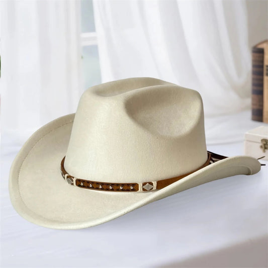 Embellished unisex cowboy hat by MANDOTOS INTERNATIONAL with decorative details, perfect for stylish outdoor adventures.