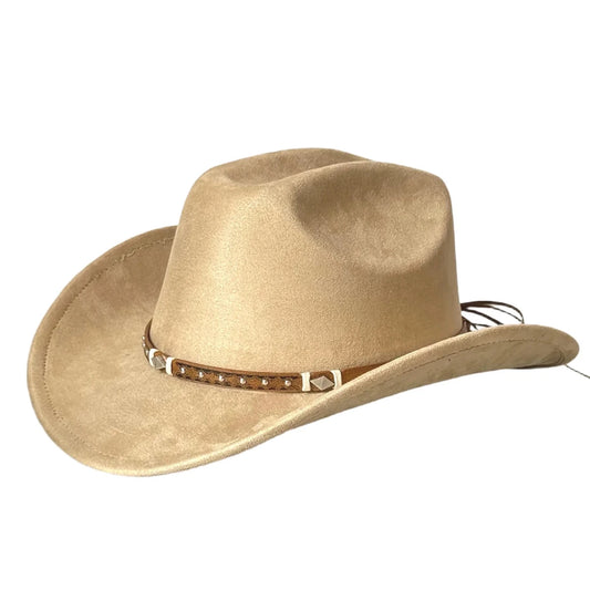 Embellished unisex cowboy hat by MANDOTOS INTERNATIONAL with decorative accents, perfect for stylish outdoor adventures.