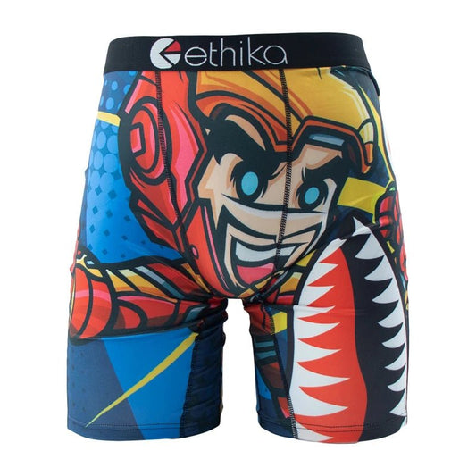 Mandotos International ETHIKA men's plus size boxer briefs, S-3XL, comfortable sexy underwear with a snug fit and vibrant design.