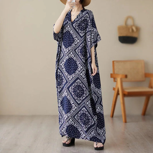 Ethnic Bohemian Beach Dress Women Casual Fashion - MANDOTOS INTERNATIONAL
