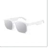 Mandotos International Bluetooth wireless polarized UV400 sunglasses for unisex driving and sports in white with custom design