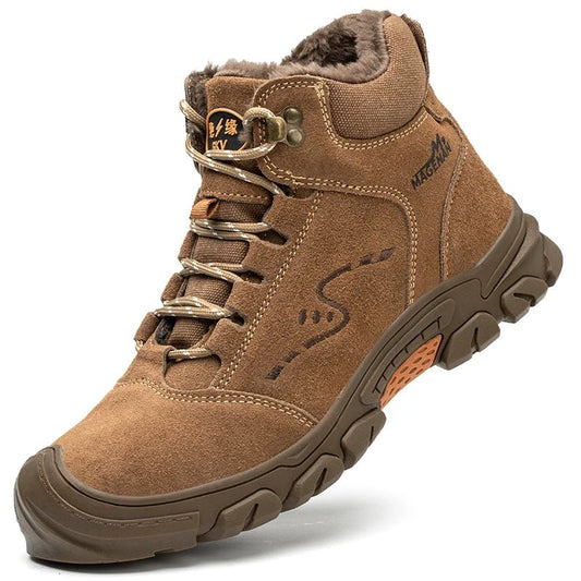High Quality Winter Boots Men Steel Toe Cap Safety Boots Work Shoes Men Puncture-Proof Work Boots Plush Warm Safety Shoes male - MANDOTOS INTERNATIONAL