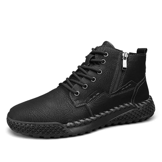 Luxury Italian handmade men's hiking shoes by MANDOTOS INTERNATIONAL, designed for outdoor sports and travel.