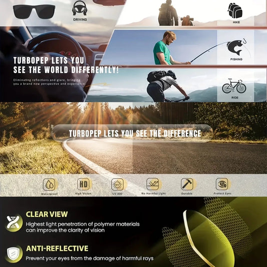 Men's black metal framed sunglasses with TAC lenses, ideal for day and night driving, stylish for daily leisure wear.