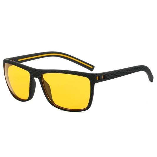 Men's black metal framed sunglasses with TAC lenses, suitable for day and night driving, stylish daily leisure wear by MANDOTOS INTERNATIONAL.