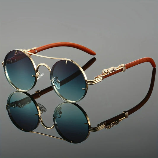Men's black metal framed sunglasses with TAC lenses, suitable for day and night driving, stylish daily leisure wear by MANDOTOS INTERNATIONAL.