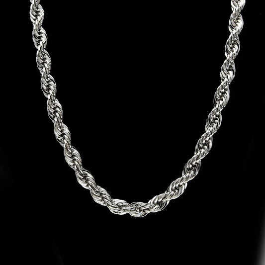 Men's Hip-Hop Gold-Plated Necklace, 1cm Twist Rope Chain, High Fashion Sense - MANDOTOS INTERNATIONAL