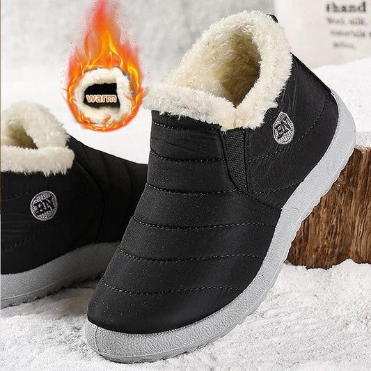 Men's waterproof winter snow boots by MANDOTOS INTERNATIONAL, outdoor work shoes, plus size, with durable winter-ready design.