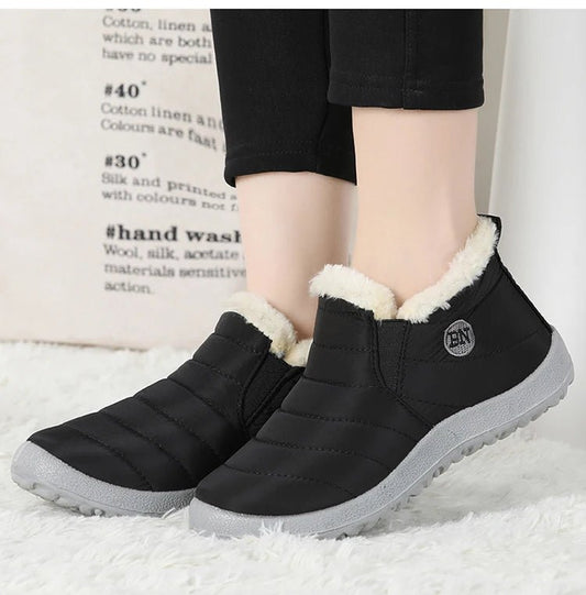 Men's waterproof winter snow boots by MANDOTOS INTERNATIONAL, outdoor work shoes, plus size, with sturdy soles and insulated design