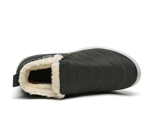 Men’s waterproof winter snow boots by MANDOTOS INTERNATIONAL, outdoor work shoes with insulated design, plus size available.