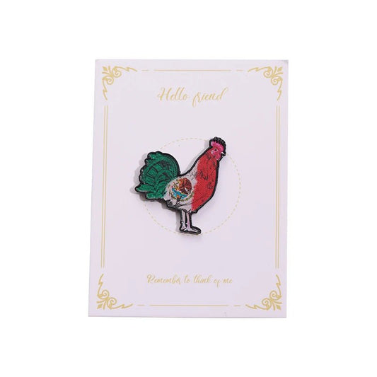 Mexico flag hat pin by MANDOTOS INTERNATIONAL, a retro metal enamel badge for baseball caps and decorative jewelry accessories.