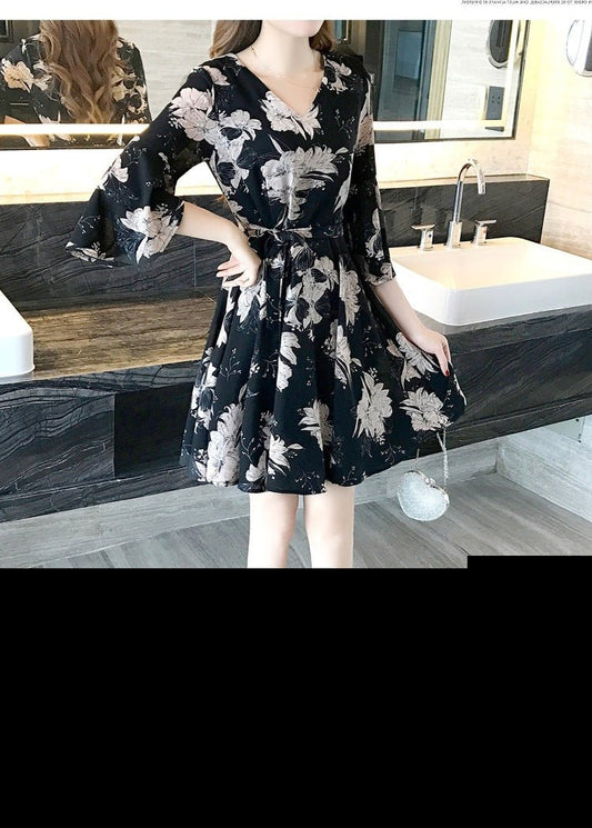 New floral dress women's summer dress summer 2019 new women's fashion student Korean style slimming fashion fashion - Mandotos International