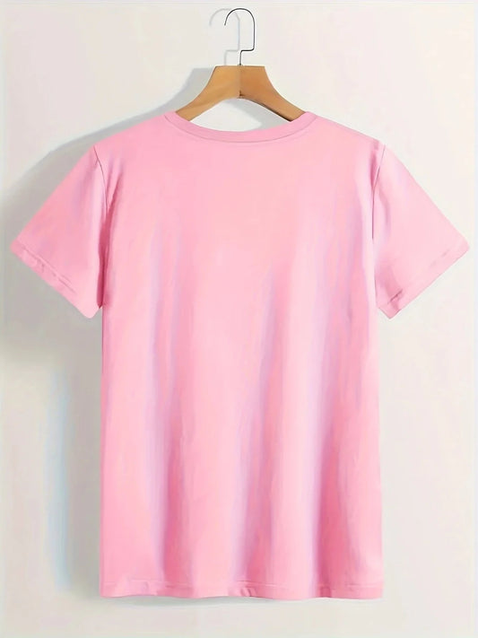 Playful Heart Print Junior T-shirt by Mandotos International featuring a fun design for daily outings.