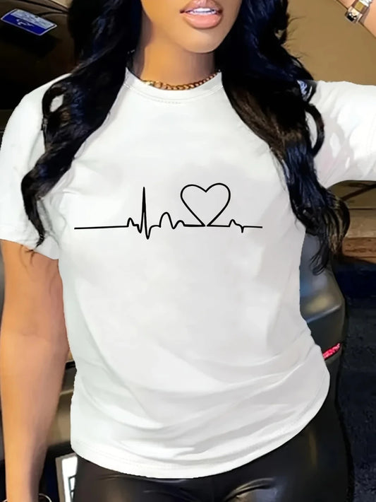Mandotos International playful heart print junior T-shirt featuring a fun design, perfect for daily outings and casual wear.