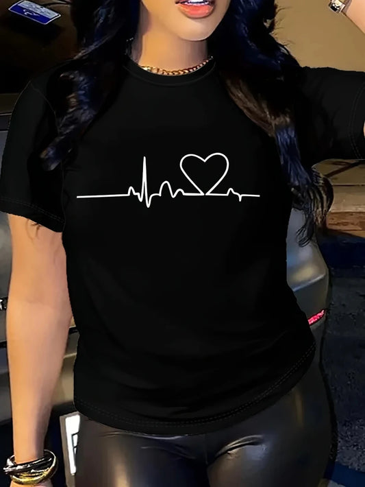 Mandotos International playful heart print junior tee featuring a fun design, perfect for daily outings and casual wear.