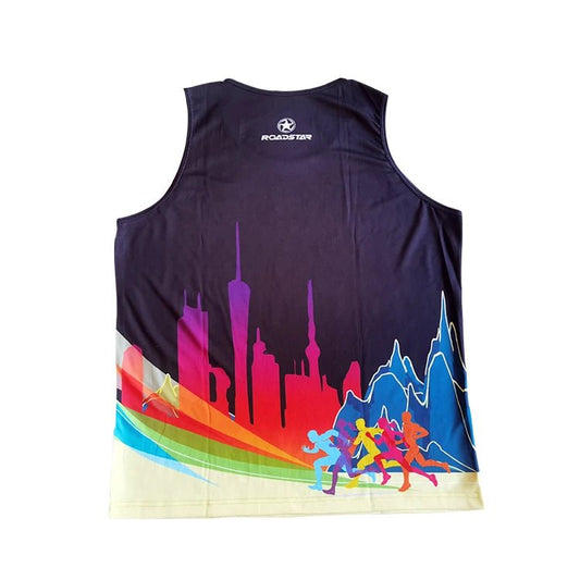 Plus size men's bodybuilding tank top by MANDOTOS INTERNATIONAL, gym vest for fitness, sleeveless athletic wear, front view