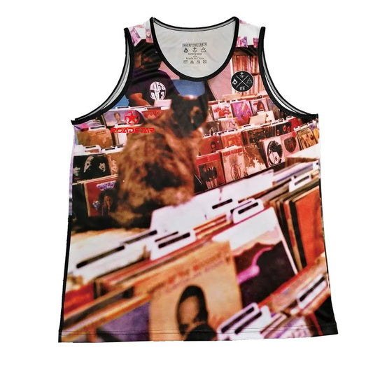 Plus size men's bodybuilding tank top by MANDOTOS INTERNATIONAL, gym vest for fitness, sleeveless athletic workout shirt.