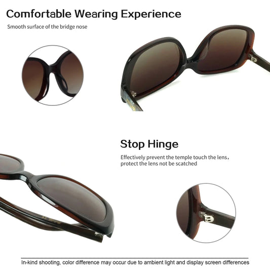 Mandotos International unisex square sunglasses with gradient resin lenses, classic acetate frame for small face women and men.