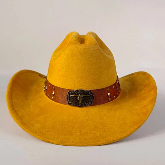 Premium Suede Cowboy Hat for Stylish Men and Women - Ideal for Outdoor Festivities - MANDOTOS INTERNATIONAL