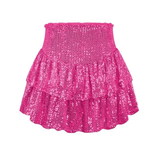 African high waist sequin mini skirt by Mandotos International, featuring vibrant dashiki print and summer-ready style for women.