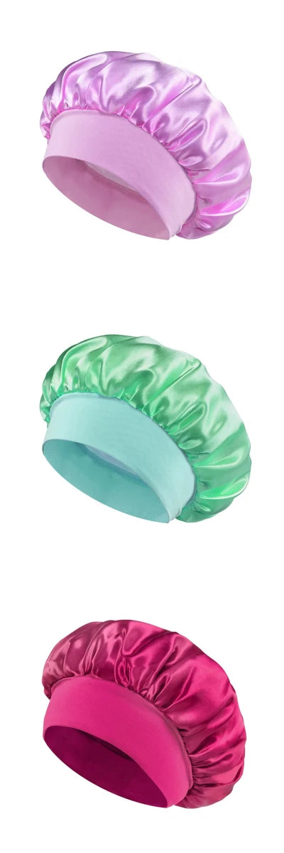 Silk Wide-brimmed Bonnet for Sleeping Hair Care - Women Satin - MANDOTOS INTERNATIONAL