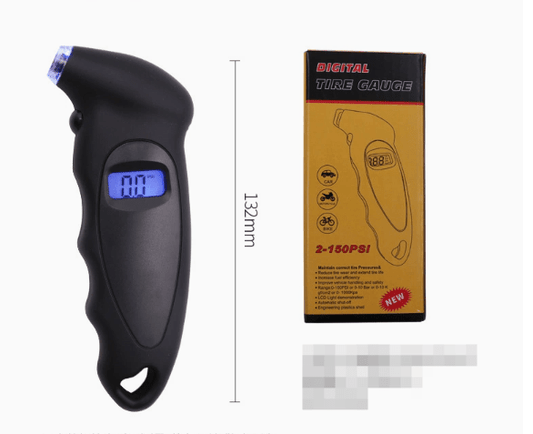 Mandotos International Smart Tire Pressure Monitor displaying digital readout on a vehicle dashboard.