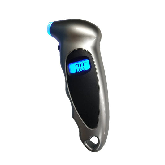 Mandotos International Smart Tire Pressure Monitor displaying digital readout on a vehicle dashboard.