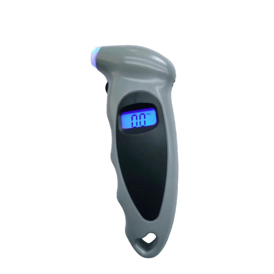MANDOTOS INTERNATIONAL Smart Tire Pressure Monitor displaying digital readout on a vehicle dashboard.
