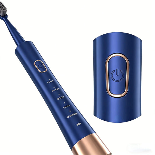 Mandotos International travel electric toothbrush set with sonic U-shaped rechargeable sanitizer and compact design