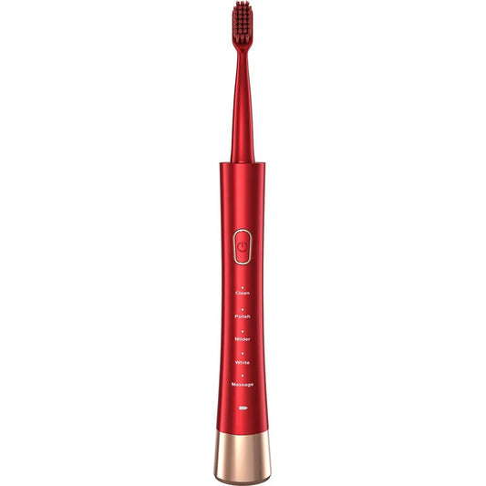 Mandotos International travel electric toothbrush set with sonic U-shaped rechargeable sanitizer for on-the-go oral care.
