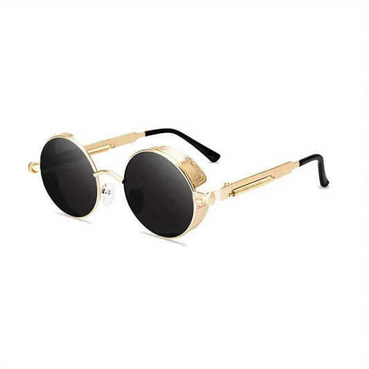 Vintage punk street style sunglasses by MANDOTOS INTERNATIONAL, windproof unisex hip-hop sunglasses with bold personality design.