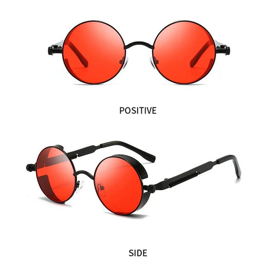 Vintage punk street style sunglasses by MANDOTOS INTERNATIONAL, unisex windproof hip-hop eyewear with bold, edgy design.
