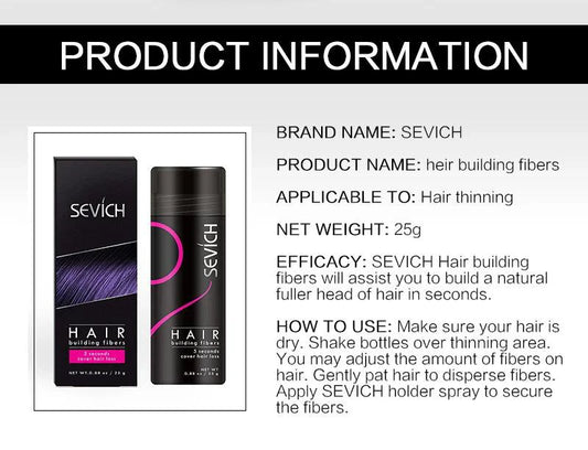 Mandotos Keratin Hair Building Fibers in 25g, hair thickening powder for fuller, natural-looking hair.