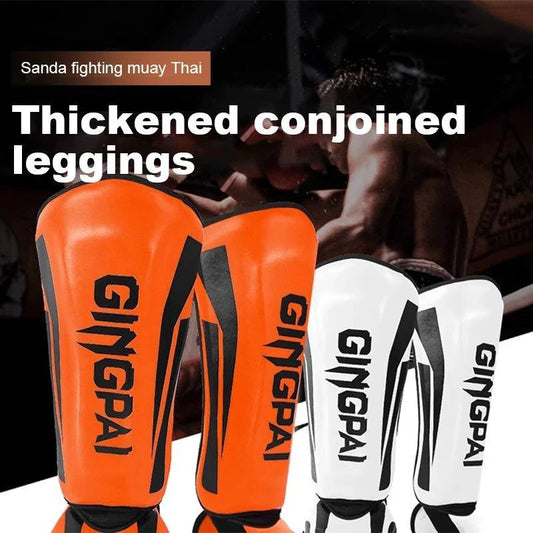 Kickboxing Boxing Shin Guard Pads Muay Thai Martial Arts Sanda Wushu Leg Protector Taekwondo Ankle Guards - MANDOTOS