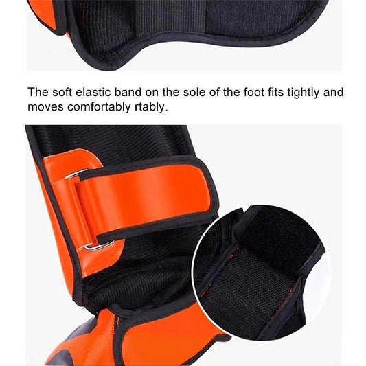 Kickboxing Boxing Shin Guard Pads Muay Thai Martial Arts Sanda Wushu Leg Protector Taekwondo Ankle Guards - MANDOTOS