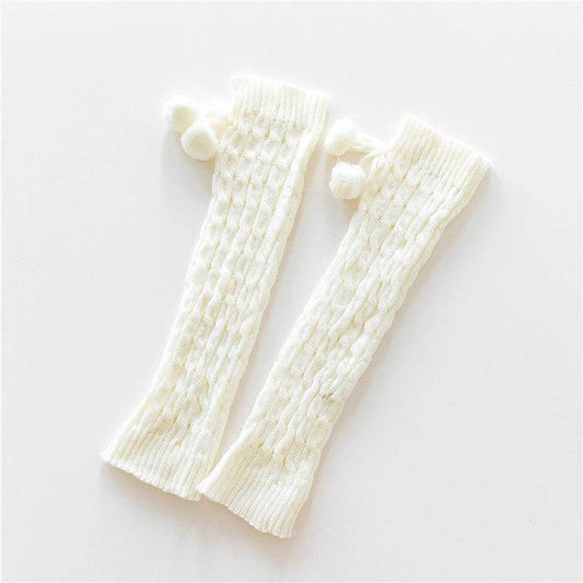 Knitted Warm Daytime Wool Leggings Knee High Socks - MANDOTOS