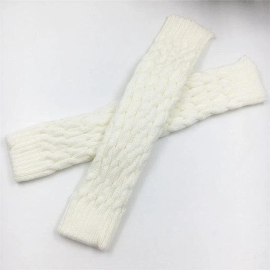 Knitted Warm Daytime Wool Leggings Knee High Socks - MANDOTOS