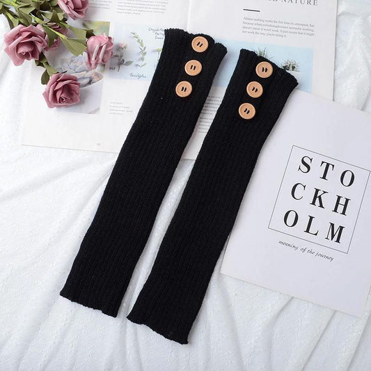 Knitted Warm Daytime Wool Leggings Knee High Socks - MANDOTOS