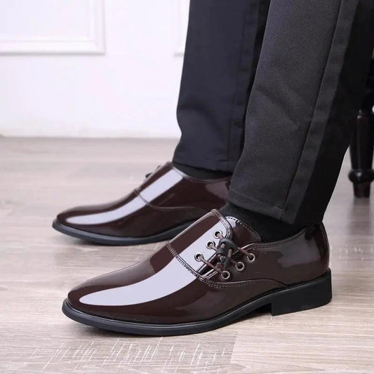 Lace-Up Leather Shoes Men Business Casual Shoes Men - MANDOTOS