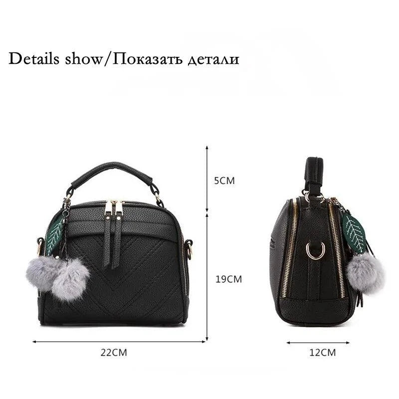 Elegant ladies' luxury leather handbag by MANDOTOS with sleek design and high-quality craftsmanship.