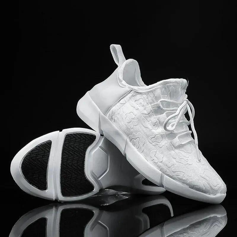 Mandotos LED fiber optic shoes with glowing light-up soles and vibrant color effects, designed for stylish footwear.