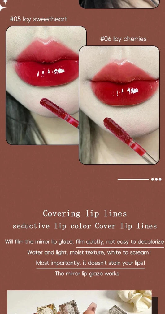 Long-Lasting Lip Gloss - Moisturizing Waterproof Mirror Finish - MANDOTOS