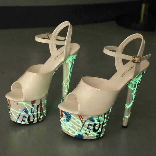 Lustrous Leather Stilettos - MANDOTOS
