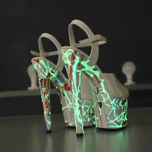Lustrous Leather Stilettos - MANDOTOS