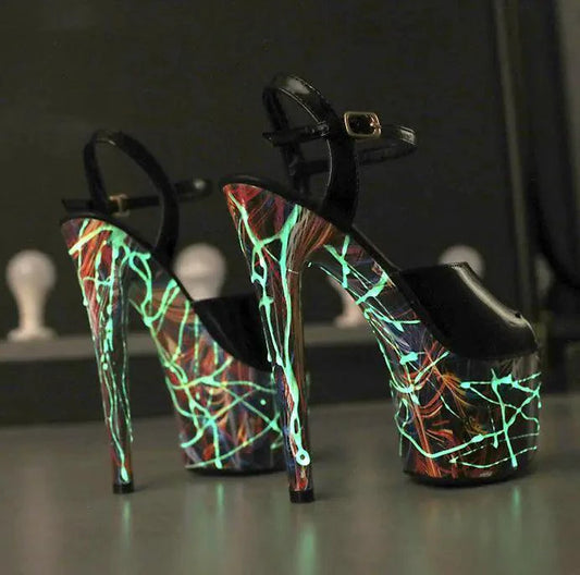Lustrous Leather Stilettos - MANDOTOS