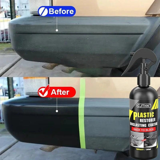 Mandotos Car Plastic Restorer Back to Black Gloss Renovator 50g For Plastic Leather Auto Care - MANDOTOS