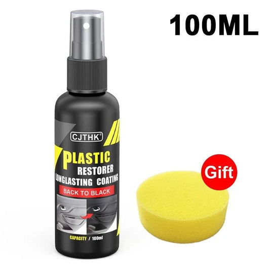 Mandotos Car Plastic Restorer Back to Black Gloss Renovator 50g For Plastic Leather Auto Care - MANDOTOS