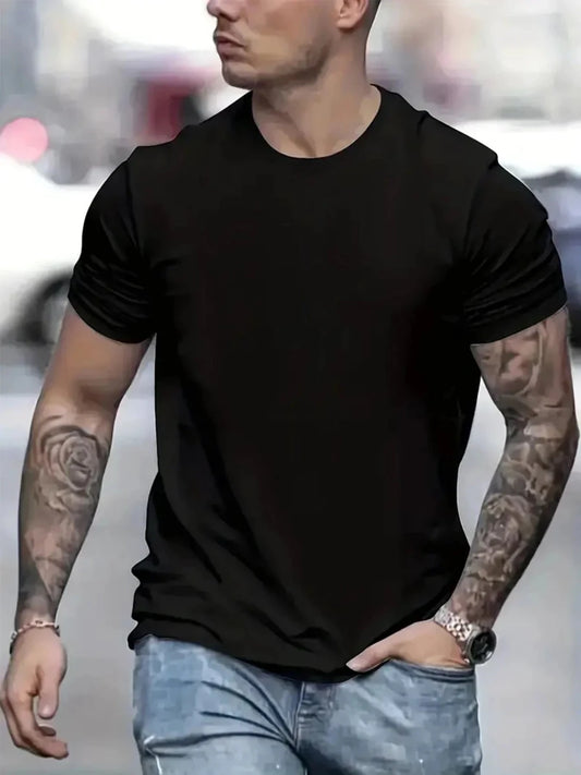 Mandotos Cotton T Shirts Pack Of Five Short Sleeve O Neck Casual Basic Oversize For Men And Women - MANDOTOS