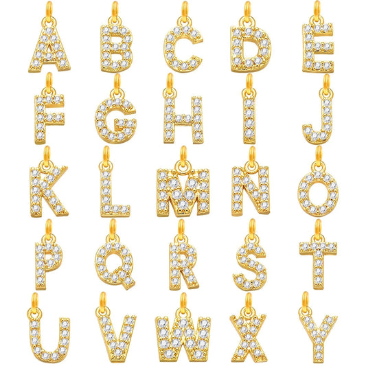 Mandotos Crystal A Z Letter Initial Anklets For Women Cuban Link Stainless Steel Beach Anklet - MANDOTOS